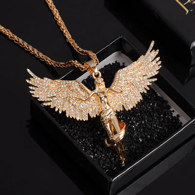 Soaring Angel Jewelry - Hip Hop Fairy Wing Pendant
