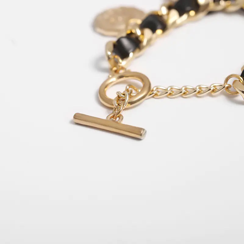 Trendy Hip Hop Bracelet with Abstract Head Design