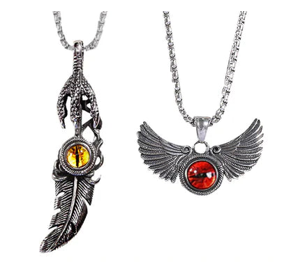 Vintage Style Feather Pendant Necklace