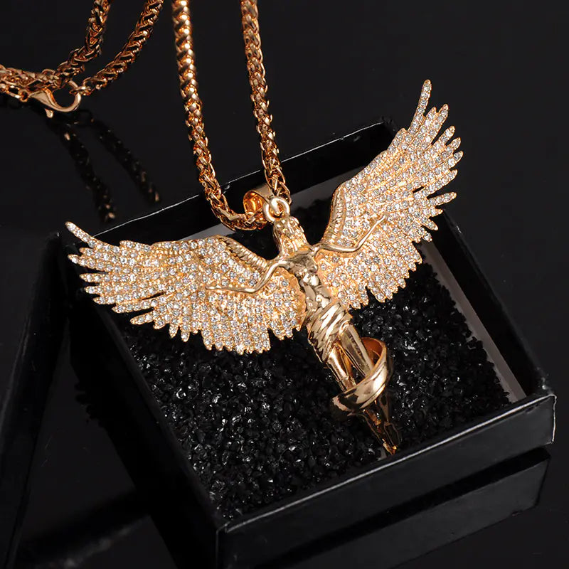 Soaring Angel Jewelry - Hip Hop Fairy Wing Pendant