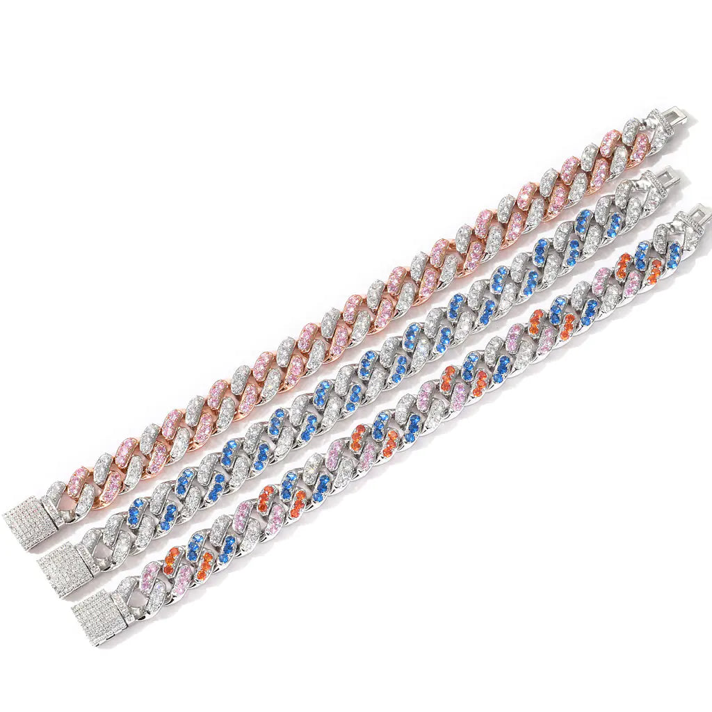 Bracelet with 12mm Aqua White Zirconia