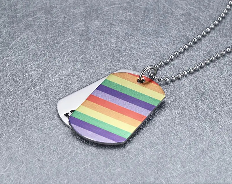 Pride Rainbow Pendant Necklace for LGBTQ+ Jewelry