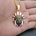 Indigenous Chief Pendant Necklace