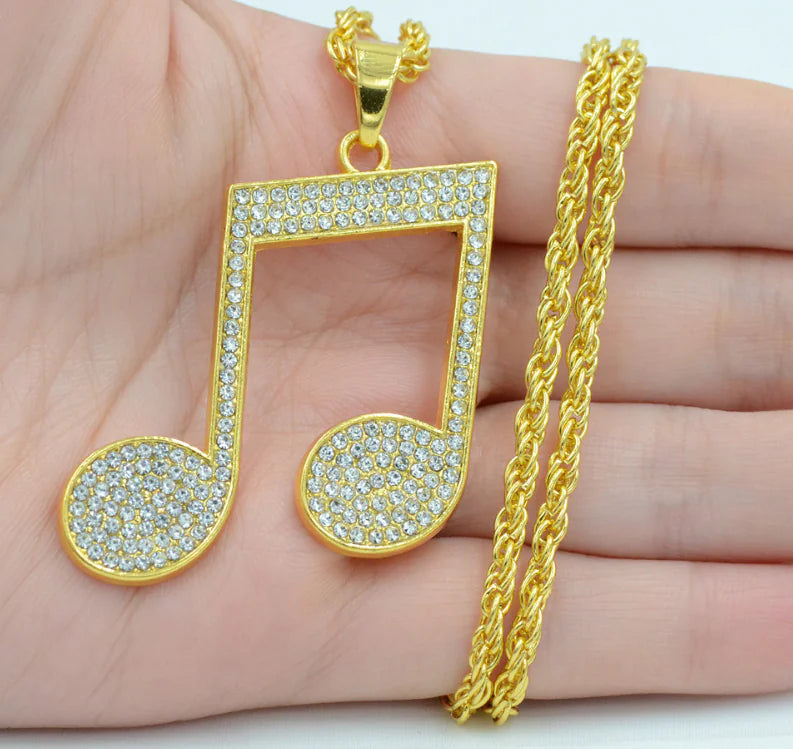 Music Note Pendant Necklace
