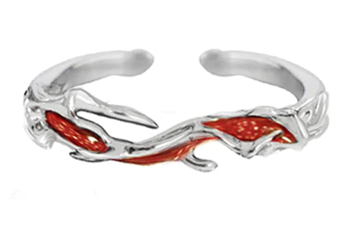 Irregular Texture Enamel Ring with Hip Hop Design