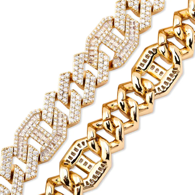 14mm Full Zircon Hip Hop Cuban Chain for Men