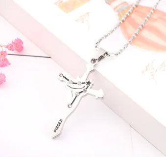 Zodiac Sign Titanium Steel Necklace with Hip-Hop Pendant