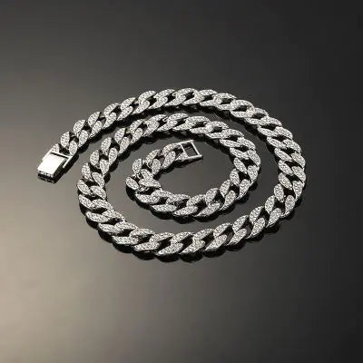 Men's Hip Hop Blinged-Out Cuban Link Necklace