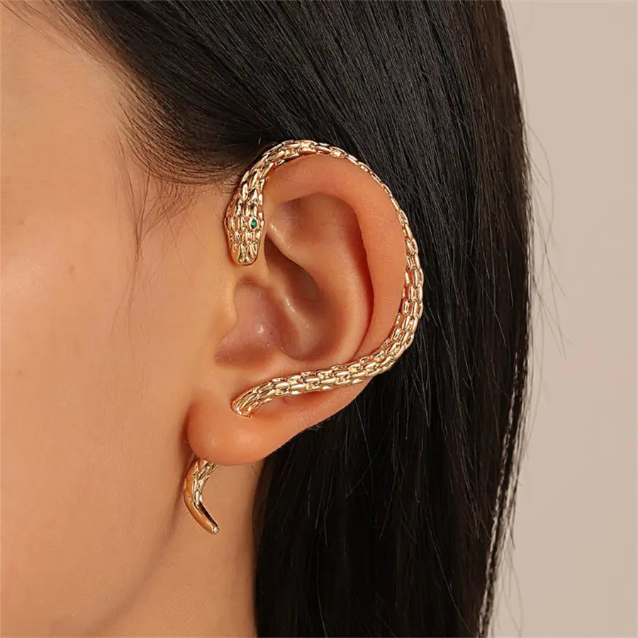Snake Design Earring in Dark Style