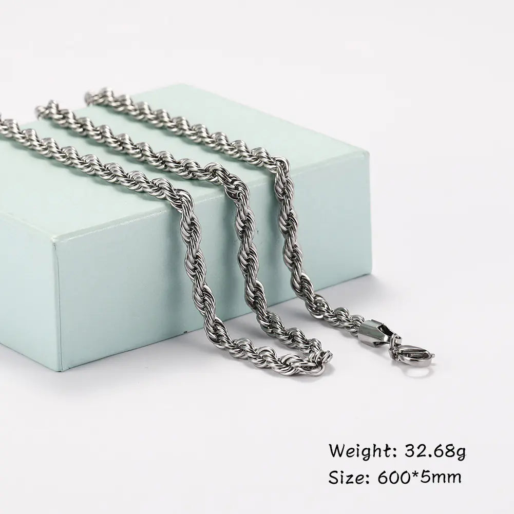 Titanium Steel Cuban / Rope / Assorted Chain Necklaces