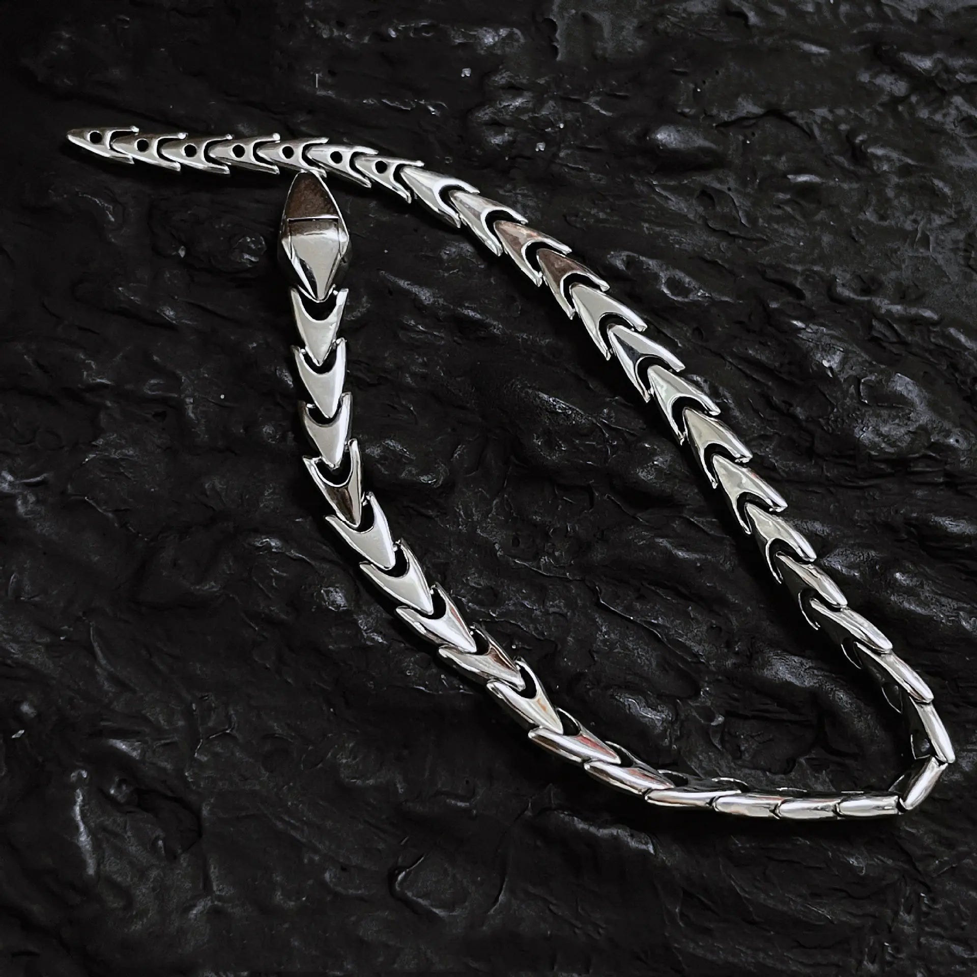 Stylish Silver Snake Bracelet