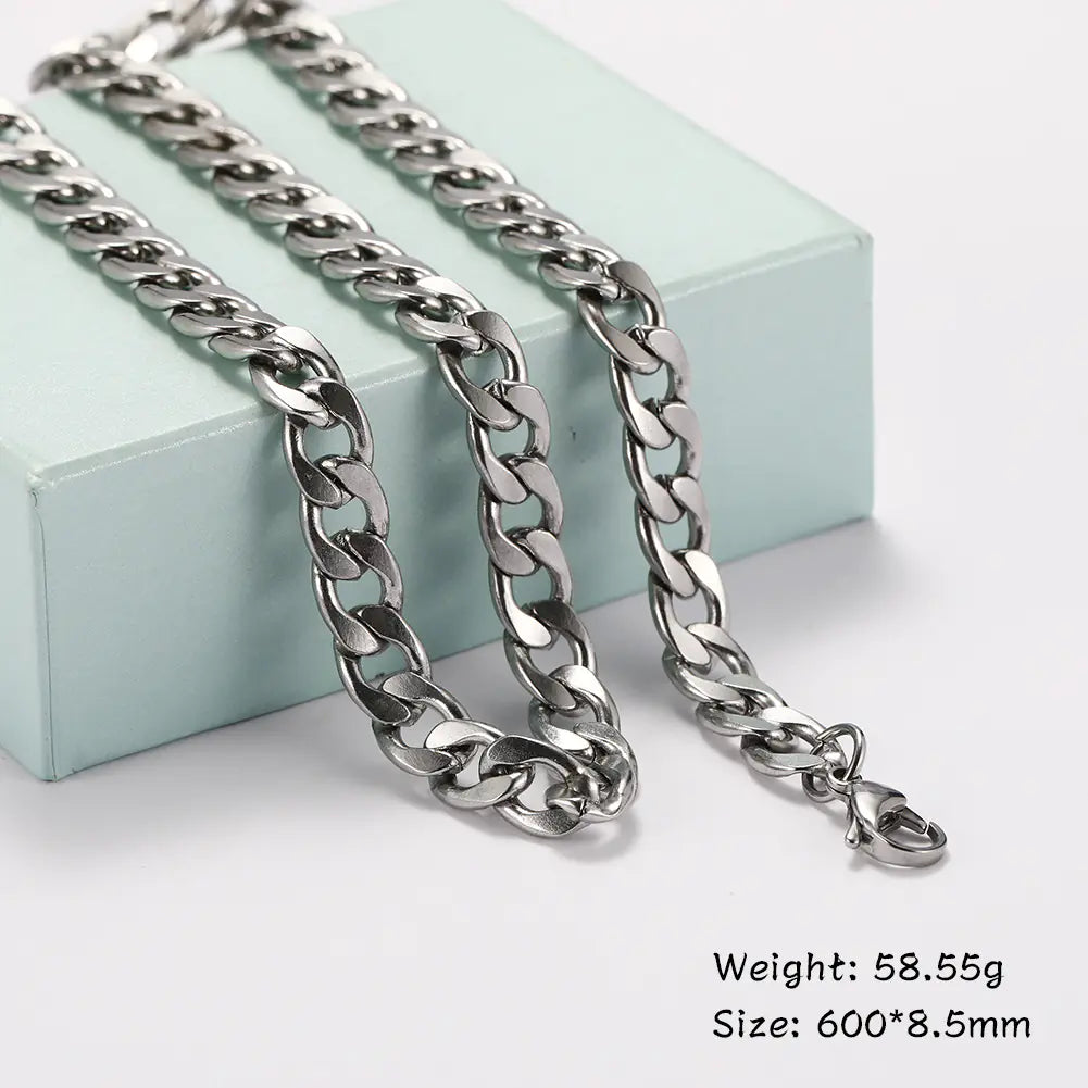 Titanium Steel Cuban / Rope / Assorted Chain Necklaces