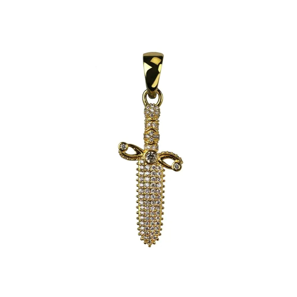 21SAVAGE Style Hip Hop Necklace with Dagger Pendant