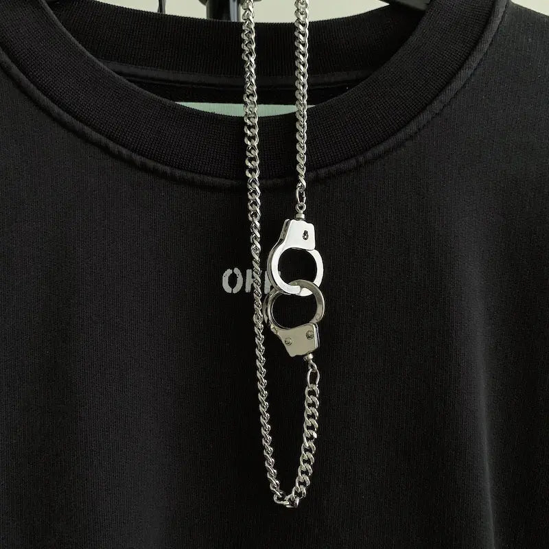 Punk Style Handcuff Hip Hop Necklace