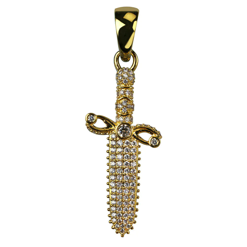 21SAVAGE Style Hip Hop Necklace with Dagger Pendant