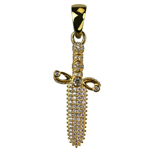 21SAVAGE Style Hip Hop Necklace with Dagger Pendant