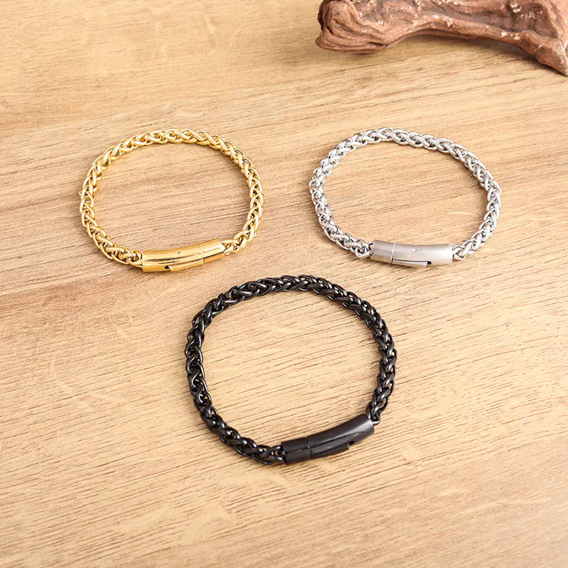 Double-Sided Woven Men's Bracelet