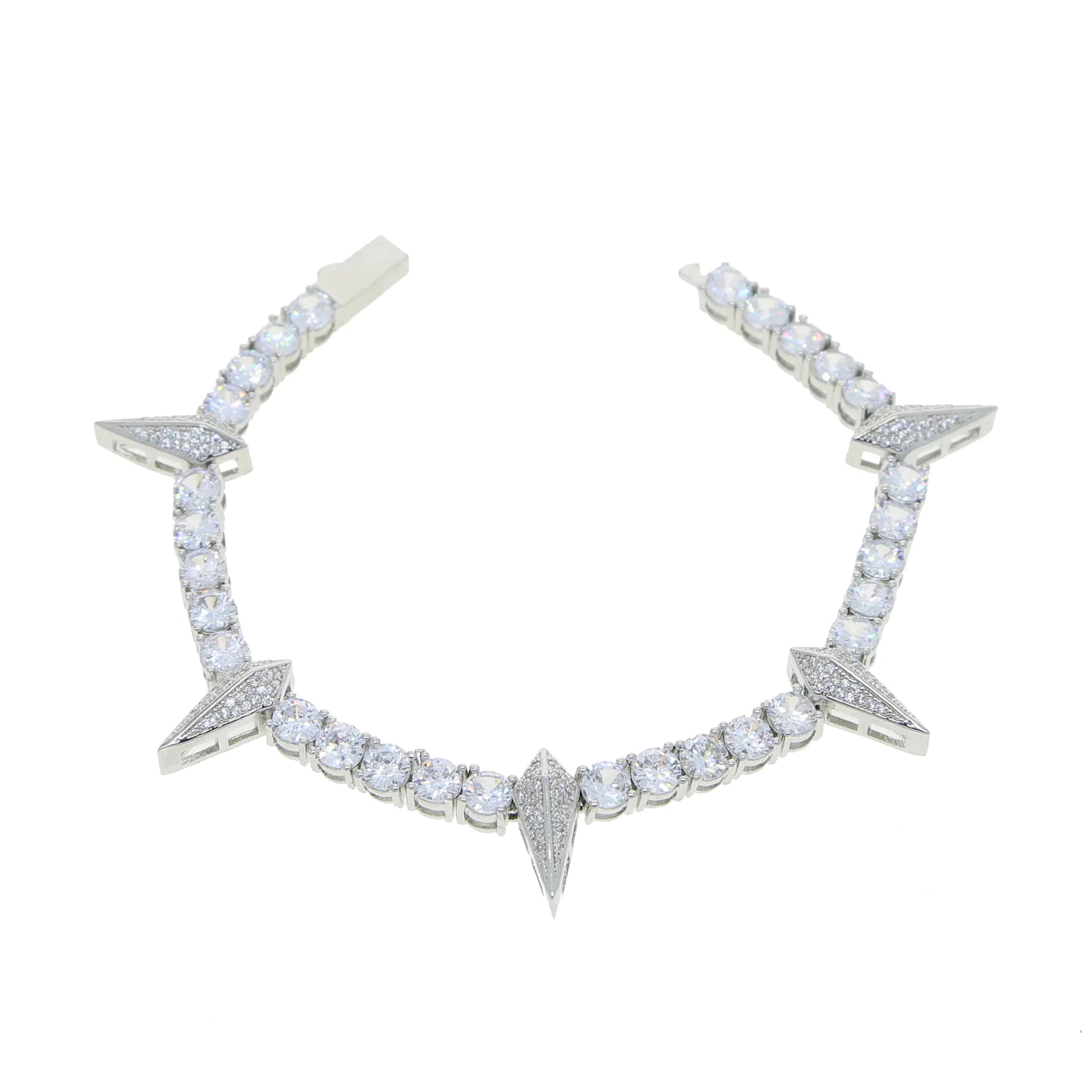 Spiked Thorn Tennis Zircon Bracelet