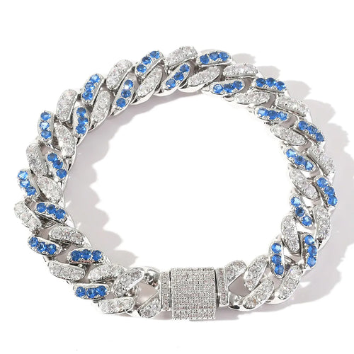 Bracelet with 12mm Aqua White Zirconia