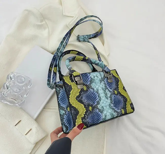 Ladies Snake Print Mini Crossbody Bag