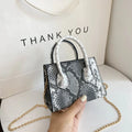 Ladies Snake Print Mini Crossbody Bag