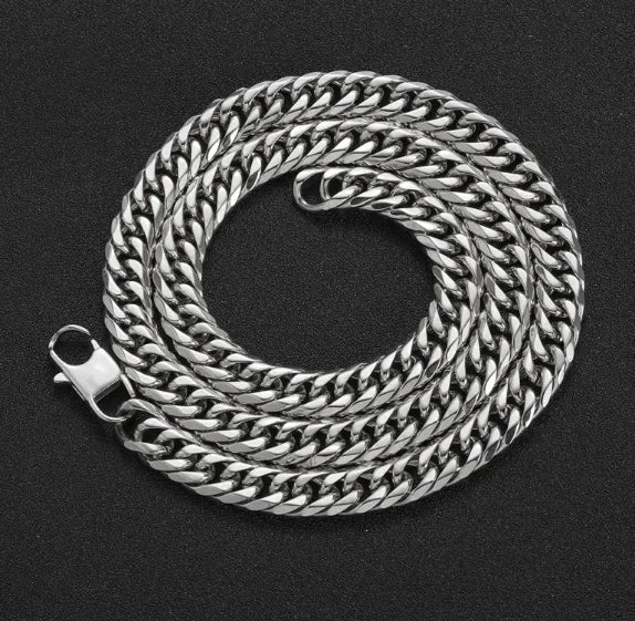 Stainless Steel Cuban Link Chain Hip Hop Necklace