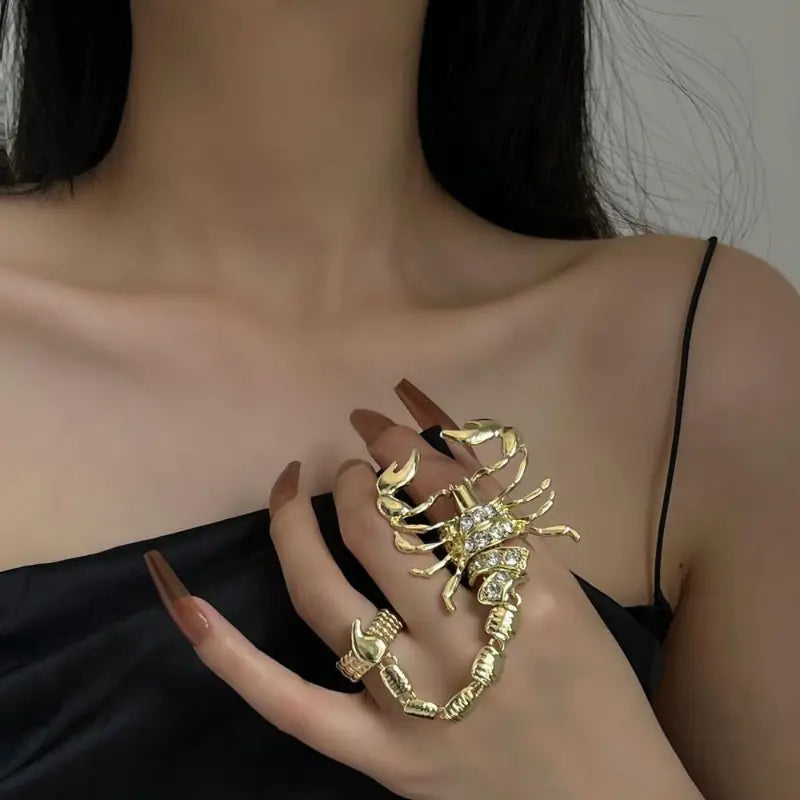 Punk Metal Scorpion Ring for Women