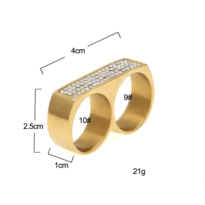 Double Hole Stainless Steel Ring