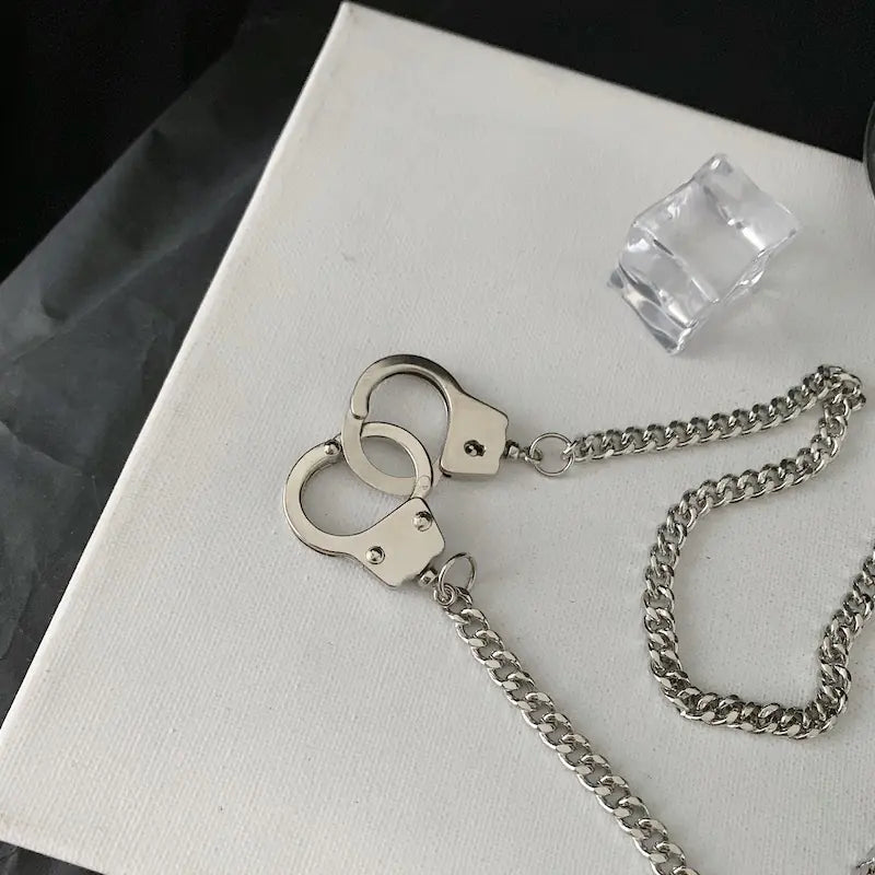 Punk Style Handcuff Hip Hop Necklace
