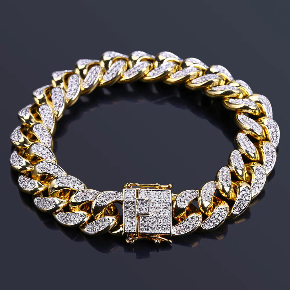 Miami Cuban Link with Zirconia Stone Jewelry Clasp
