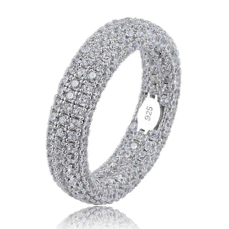 925 Silver CZ Diamond Micro-Paved Ring