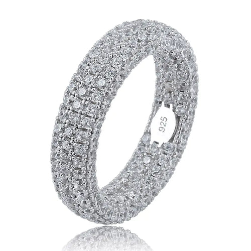 925 Silver CZ Diamond Micro-Paved Ring