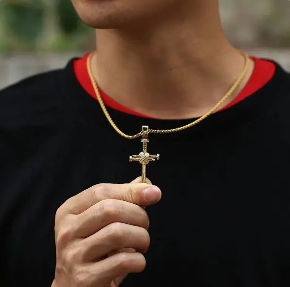 Zircon Cross Pendant Necklace