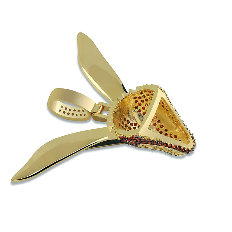 Naruto Nine-Tails Fox Gem Pendant Hip-Hop Necklace