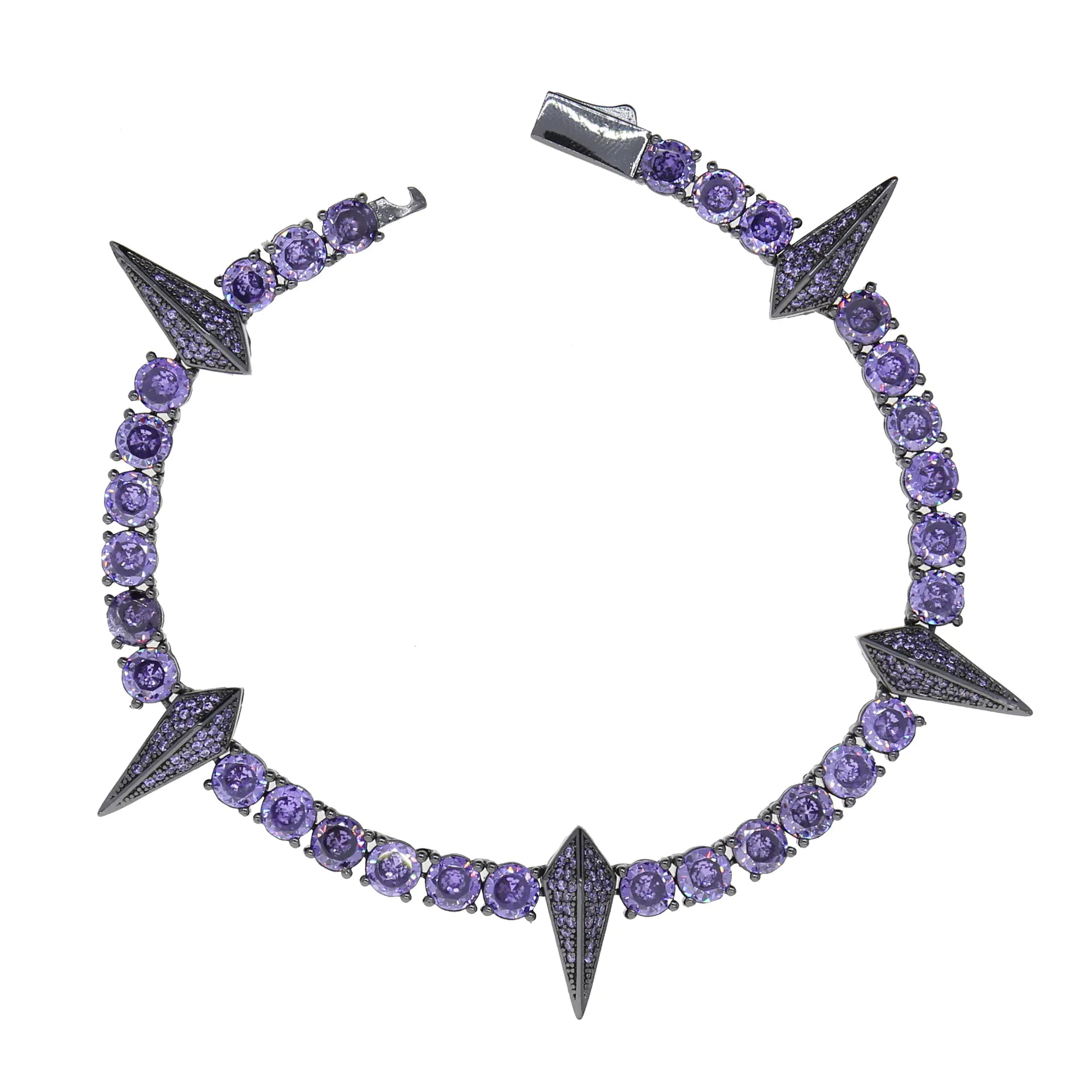 Spiked Thorn Tennis Zircon Bracelet