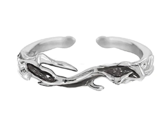 Irregular Texture Enamel Ring with Hip Hop Design