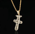 Cactus Jack Zircon Pendant Cross Necklace