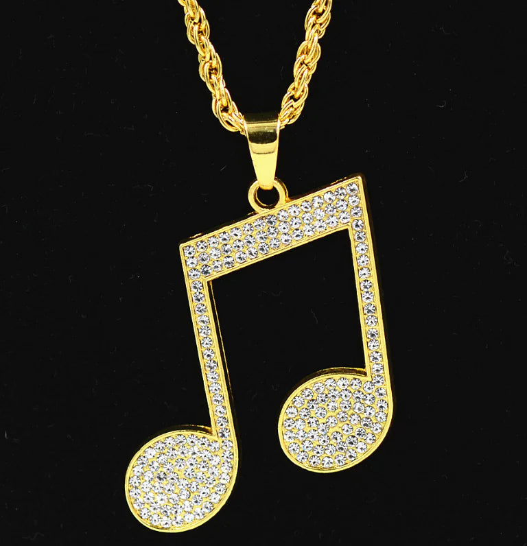 Music Note Pendant Necklace