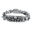 S925 Sterling Silver Men's Personalized Hip Hop Bracelet