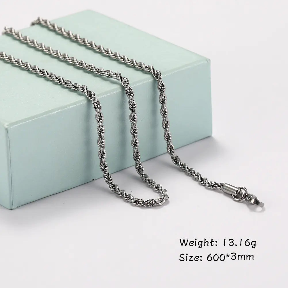 Titanium Steel Cuban / Rope / Assorted Chain Necklaces