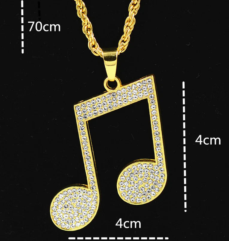 Music Note Pendant Necklace
