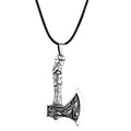 Viking Pirate Jewelry Celtic Wolf Raven Axe Pendant