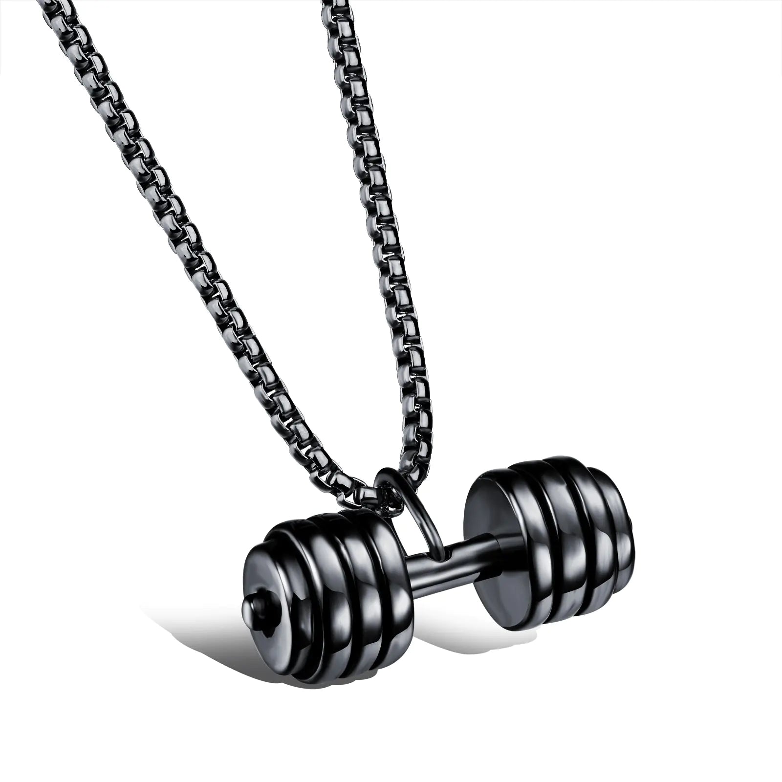 Dumbbell Pendant, Titanium Necklace