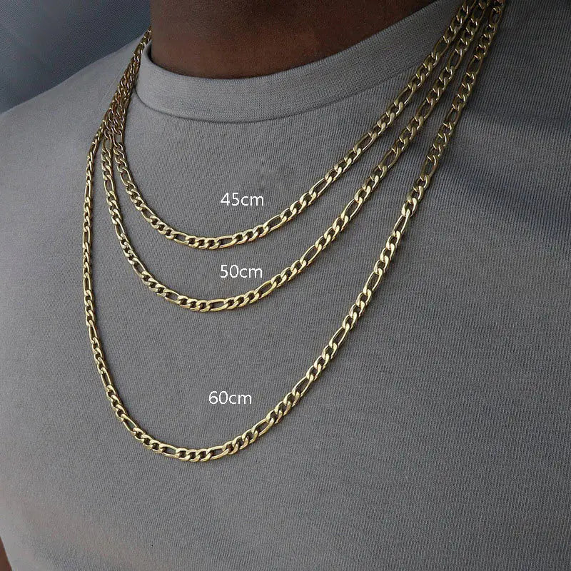 Men's Long Chain Necklace - Hip Hop Minimalist Style