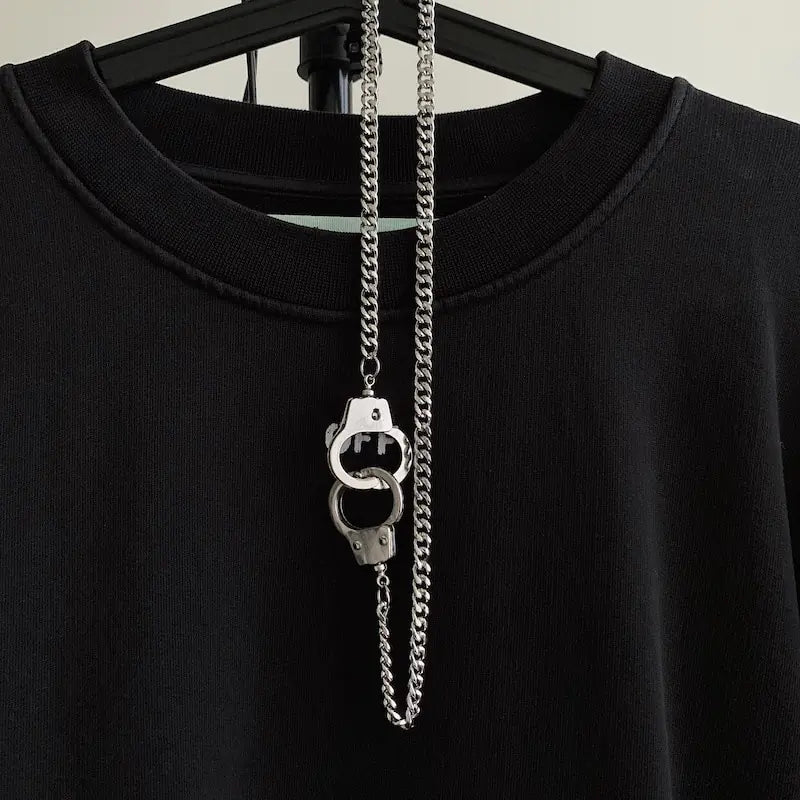 Punk Style Handcuff Hip Hop Necklace