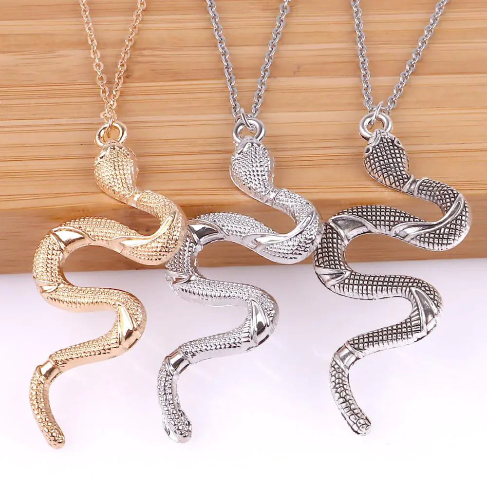 Retro Hip Hop Snake Necklace for Men and Women