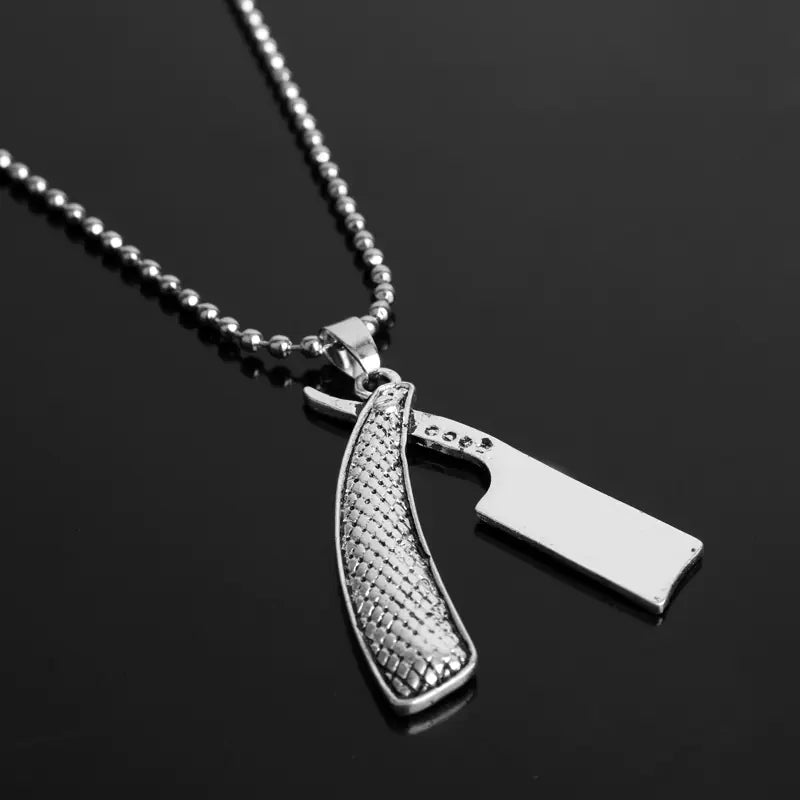 Barber Blade Pendant Razor Necklace