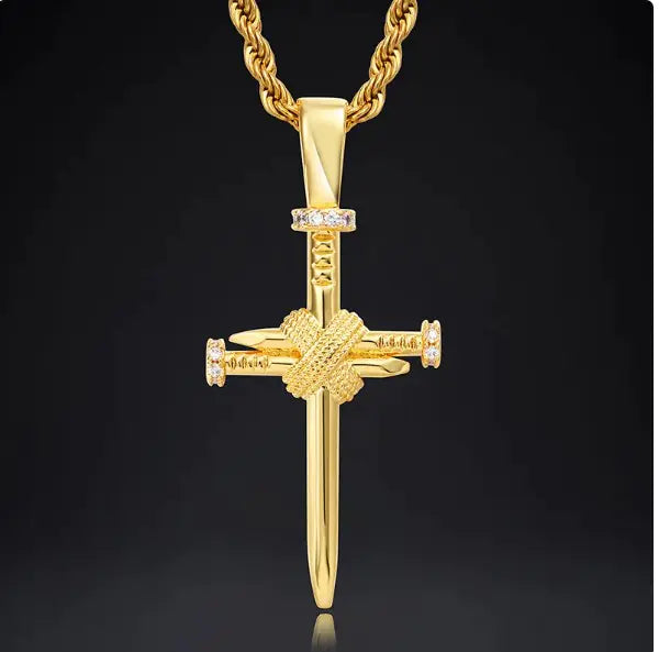 Zircon Cross Pendant Necklace