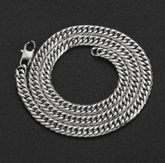 Stainless Steel Cuban Link Chain Hip Hop Necklace