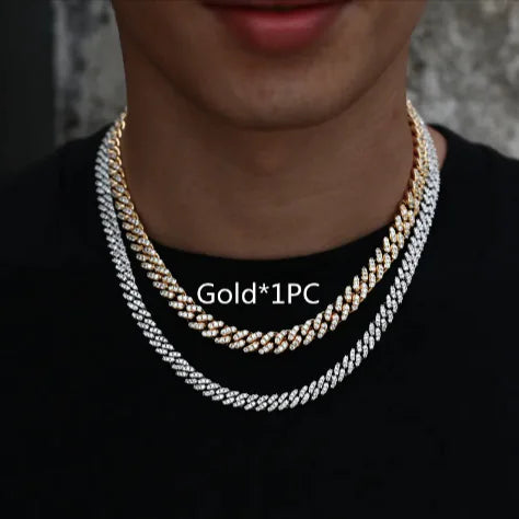 S925 Sterling Silver 6mm Micro-set AAA CZ Diamond Cuban Link